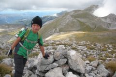 Alessio in vetta al Monte Argentella